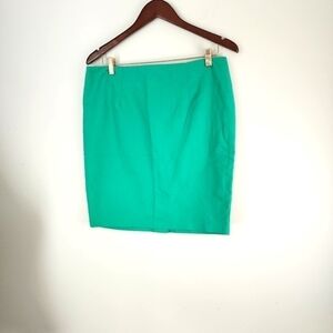 Willi Smith Women's Cotton Pencil Skirt Size 10 Stretch Green
